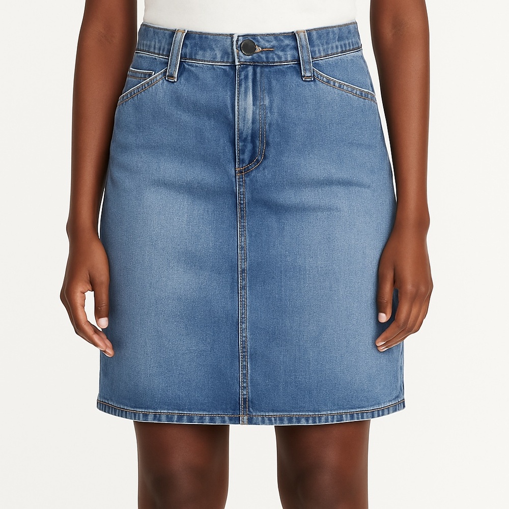 OLD NAVY Denim Jean Skirt Medium Wash Cotton Casual Women’s Size 6